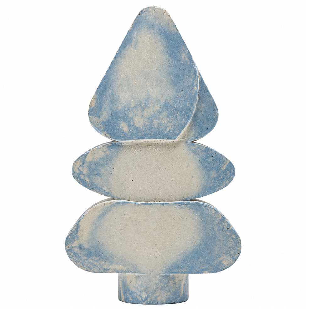 concrete christmas tree evergreen blue marble