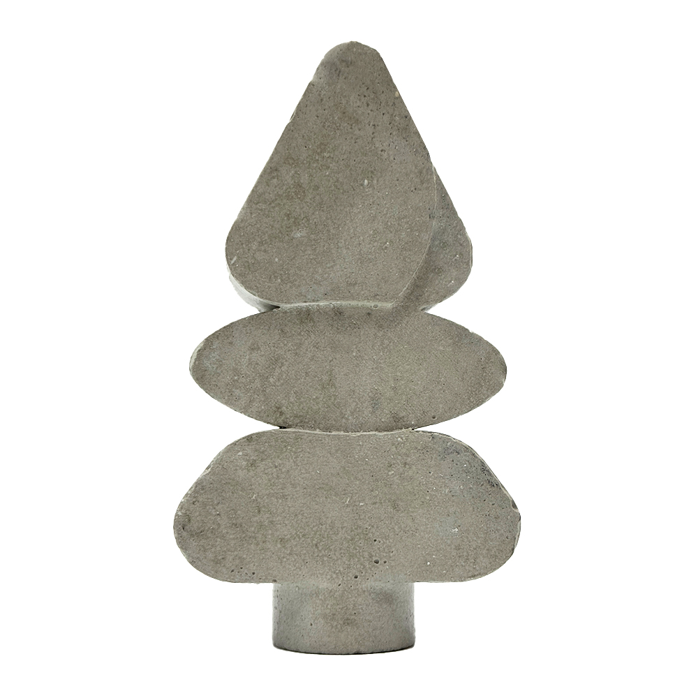 concrete christmas tree evergreen white grey