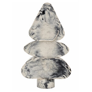 concrete christmas tree evergreen white marble