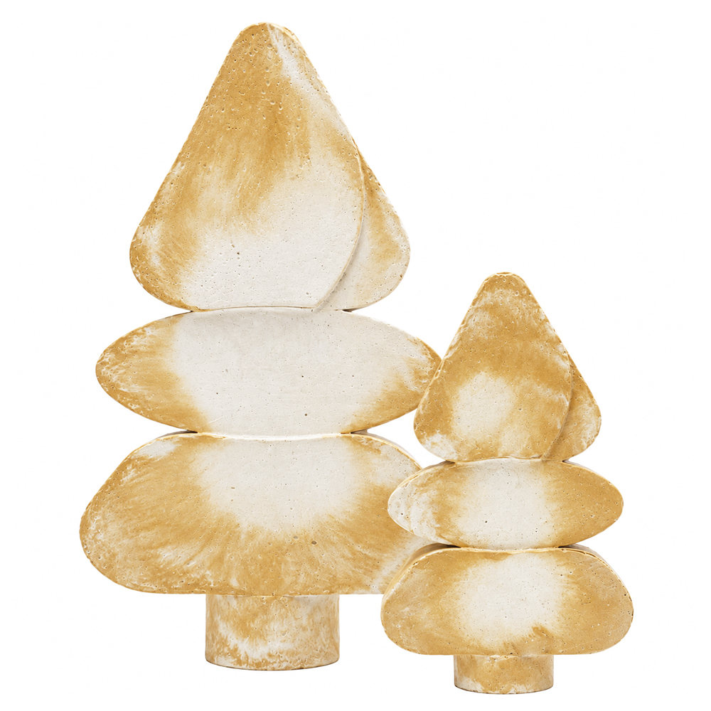 concrete christmas trees evergreen yellow marble