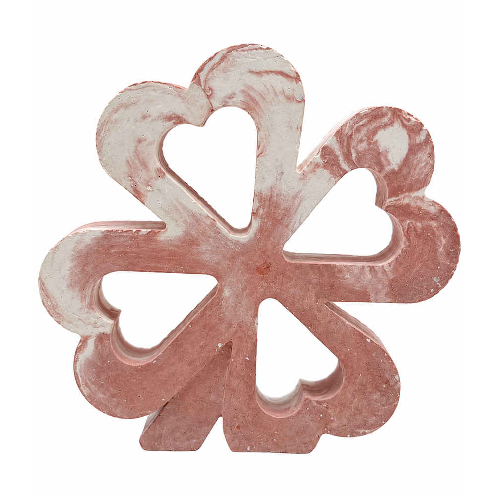 concrete clover pink white marble