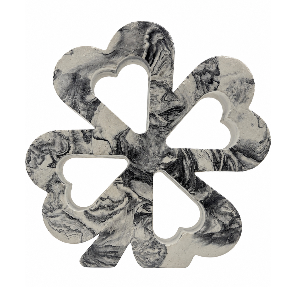 concrete clover white marble